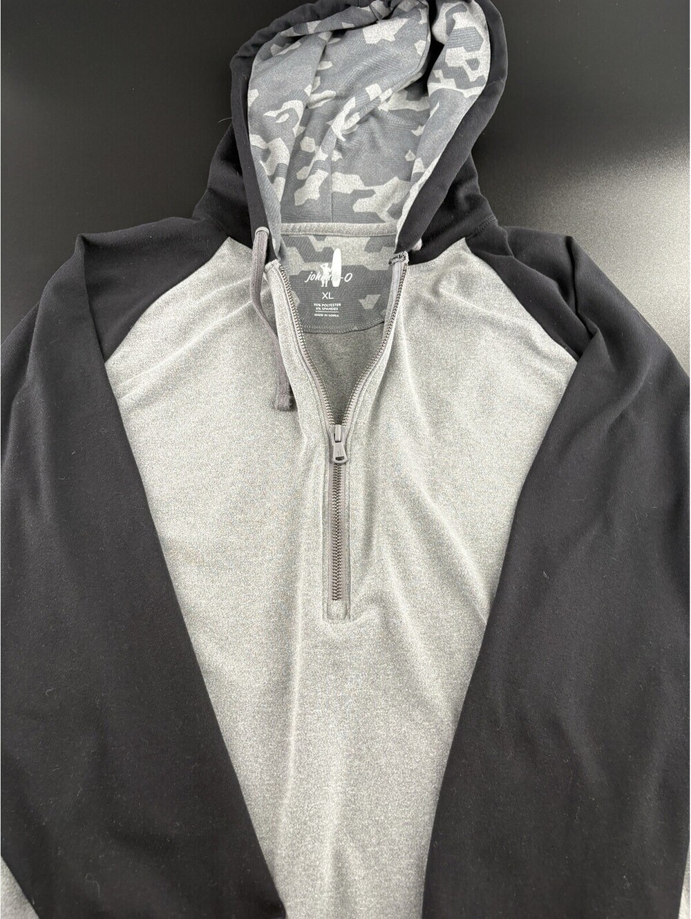 Johnnie-O Hoodie Men's XL Gray Camo Colorblock Performance
